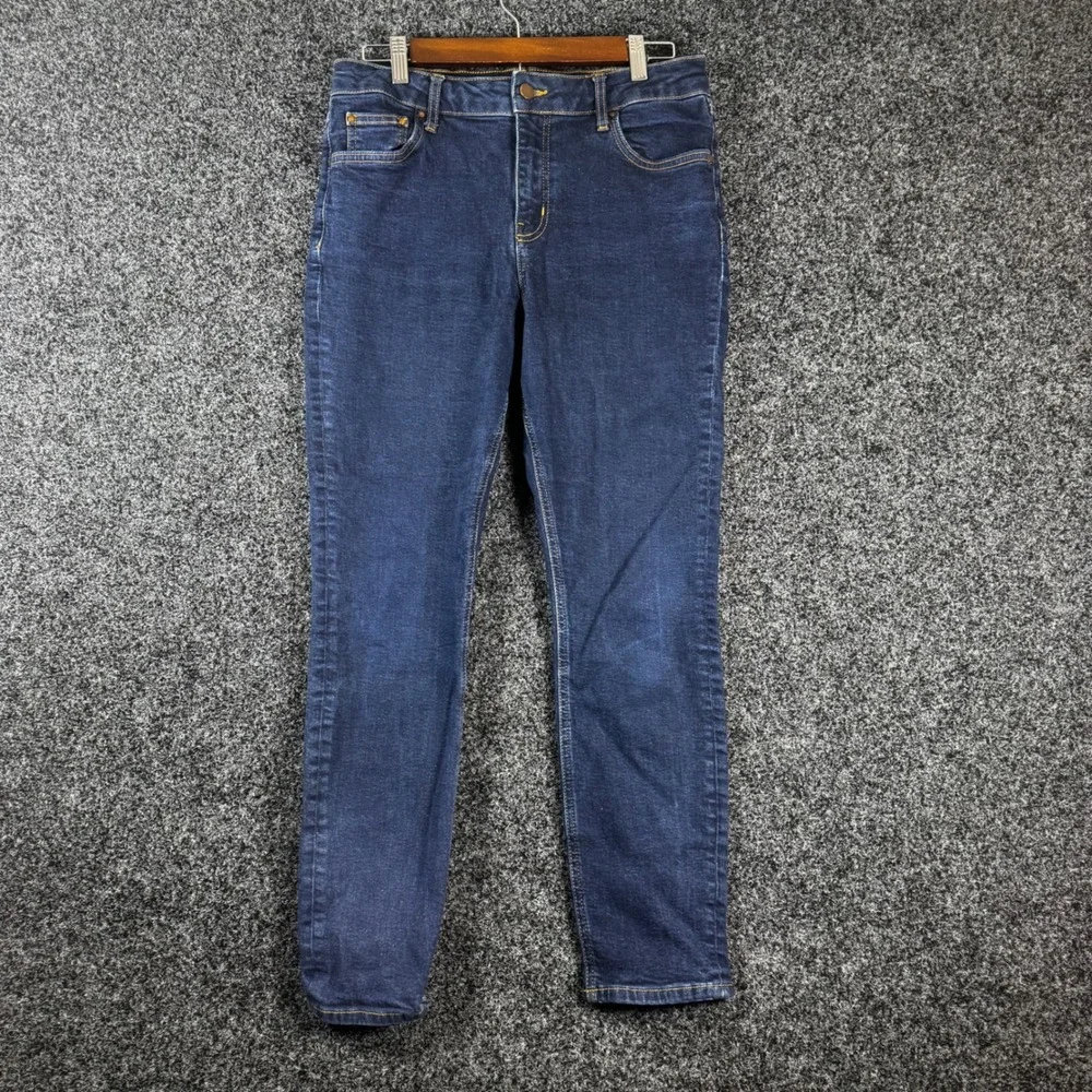 Boden Denim Skinny Jeans Womens 10R Dark Wash Blue Stretch Mid Rise Five Pocket